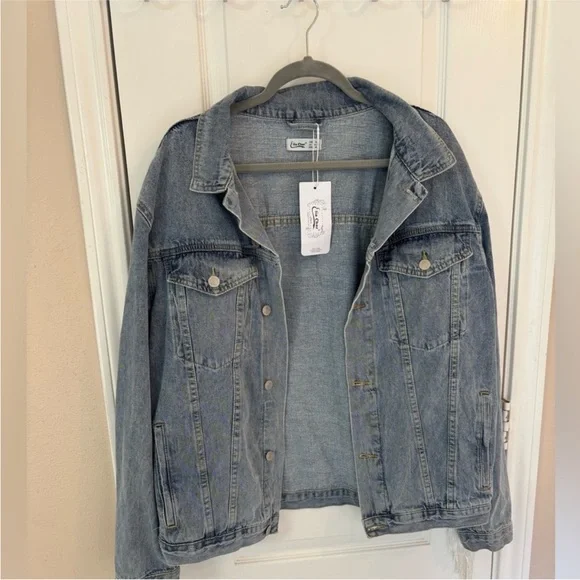 NWT Western Fringed Denim Jacket Women XL Country Rodeo Cowgirl Button Front - Picture 2 of 6